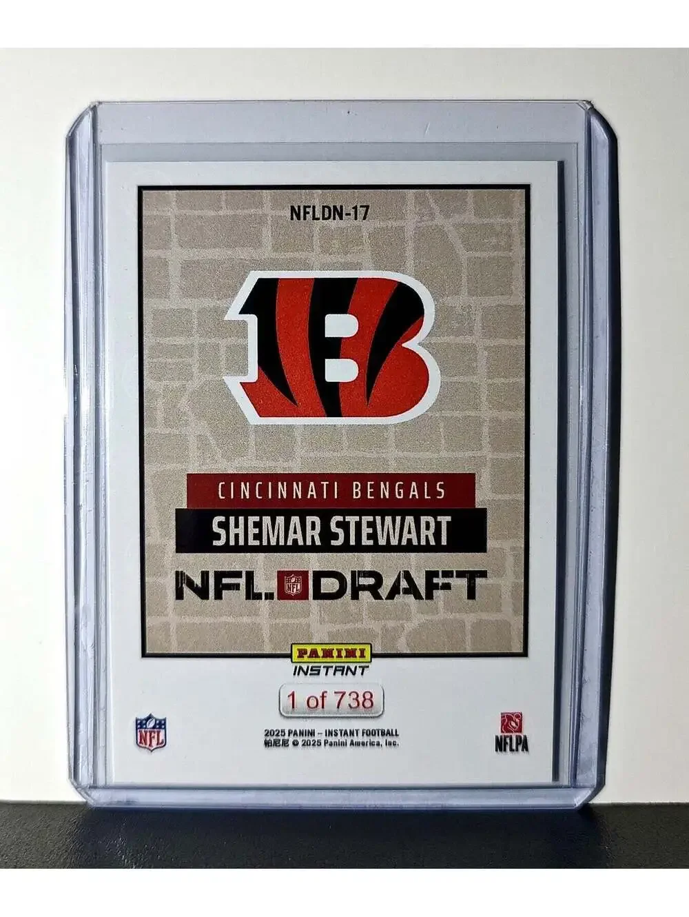 Shemar Stewart Rookie 2025 NFL Draft #17 Card Cincinnati Bengals 1 of 738